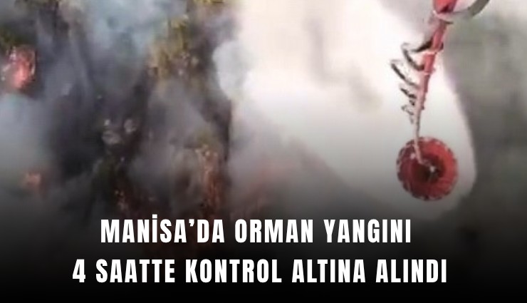 Manisa’da orman yangını 4 saatte kontrol altına alındı