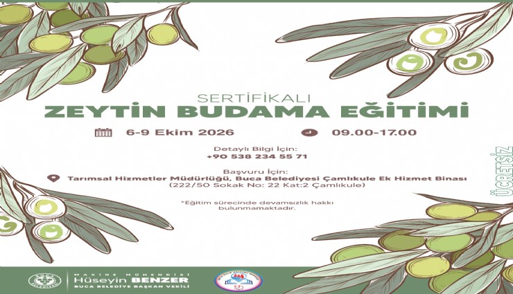 Buca'da ücretsiz zeytin budama eğitimi