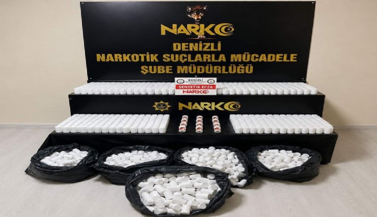 Denizli'de dev uyuşturucu operasyonu: 104 bin 870 hap ele geçirildi