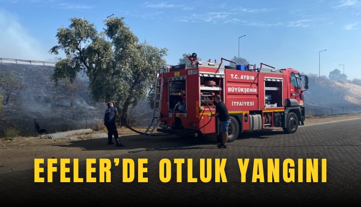 Efeler’de otluk yangını