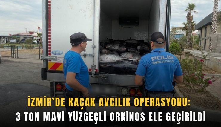 İzmir’de kaçak avcılık operasyonu: 3 ton mavi yüzgeçli orkinos ele geçirildi
